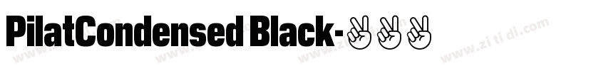 PilatCondensed Black字体转换